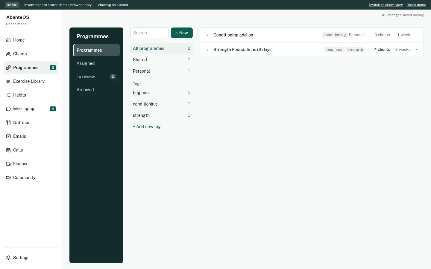 Programme builder